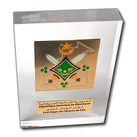 Acrylic Trophies - Bronze Medal on a Rectangular Trophy with an Engraved Plate