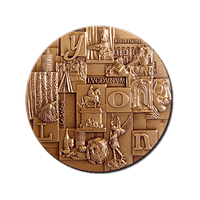 Customized Medals - Material - Stamped Bronze Medal with Bronze Finishing
