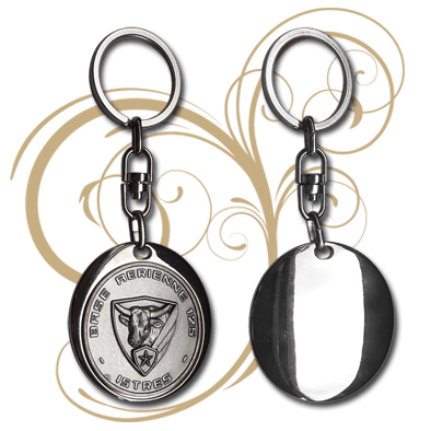 FIA - Keychains - Round Shell Design (Face & Back)