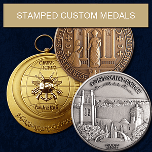 FIA - Stamped Custom Medals - Artistic Bronze Medals Creation.